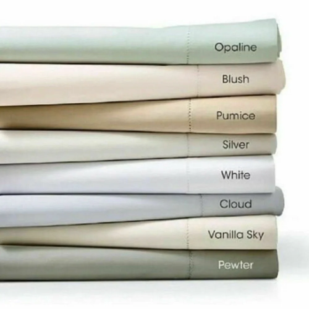 NIB [ Queen ] 600TC Cotton‎ Flat Sheet for Hudson Park in Silver